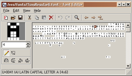 Screenshot of font Tiny